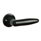 No. 6634BLK<br />&quot;Dudok&quot; style lever handle with concealed fixing round back-plates