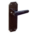 No. 6615MOT<br />Fairly unusual design  lever with Deco back-plate. Also available with a key-hole
