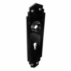 No. 6085BLK<br />Black Bakelite back plate with strong Art Deco influence. Stunning.