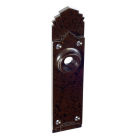 No. 6090MOT<br />Walnut Brown Bakelite what we call &quot;fan top&quot; back plate without keyhole