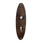 No. 6096MOT<br />Walnut Brown Bakelite Art Deco  back plate with keyhole