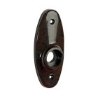 No. 6069MOT<br />Walnut Brown Bakelite oval back-plate, smaller than the 6070 - often used with the &quot;Dudok&quot; lever handle
