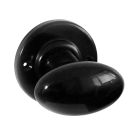 No. 6820BLK<br />Black Bakelite Plain Oval Door Knobs on round back-plates